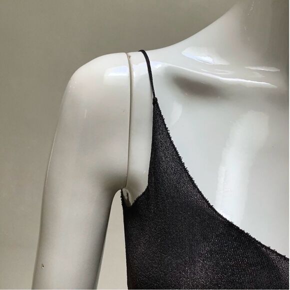 BODYCON SHEER PEACOCK BLUE ITALY SHEER TANK SLIP DRESS MEDIUM - Picture 6 of 9